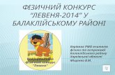 фізичний конкурс “Левеня-2014” у  балаклійському  районі