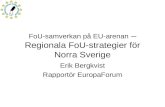 FoU-samverkan på EU-arenan  – Regionala FoU-strategier för Norra Sverige