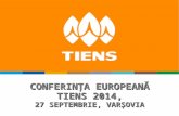 Conferin ţa  European ă TIENS 2014, 27 Septembrie,  Var șovia