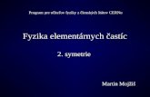 Fyzika elementárnych častíc 2 . symetrie