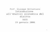 Prof. Giuseppe Bellantuono Introduzione  all’Analisi economica del diritto