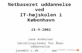 Netbaseret uddannelse  ved  IT-højskolen i København 21-9-2002