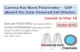 Gamma-Ray Burst  Polarimeter  – GAP –  aboard the Solar Powered Sail Mission