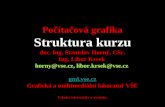 4SA339 Počítačová grafika Struktura kurzu doc. Ing. Stanislav Horný, CSc. Ing. Libor Krsek