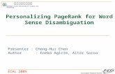 Personalizing PageRank for Word Sense Disambiguation