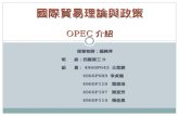 國際貿易理論與政策 OPEC 介紹