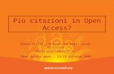 Più citazioni in Open Access?