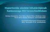Hypertoniás  sóoldat inhalációjának hatásossága RSV  bronchiolitisben