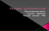 Paradox  preferenciák