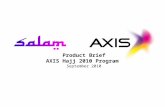 Product Brief AXIS Hajj 2010 Program