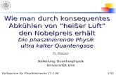 R. Walser Abteilung Quantenphysik Universität Ulm
