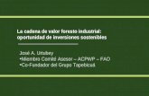La cadena de valor foresto industrial: o portunidad de inversiones sostenibles