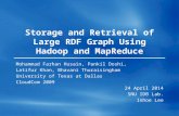 Storage and Retrieval of Large RDF Graph Using  Hadoop  and  MapReduce