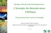 Banque africaine de développement:  L’énergie de demain pour l’Afrique