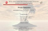 BTO-304 İnternet Ortamında Yazarlık  Dilleri & Uygulamaları