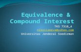 Equivalence &  Compound Interest