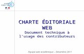 CHARTE ÉDITORIALE WEB Document technique à l’usage des contributeurs