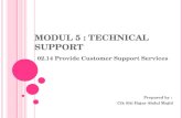 Modul  5 : technical support