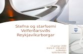 Stefna og starfsemi Velferðarsviðs Reykjavíkurborgar
