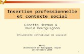Insertion professionnelle et contexte social