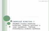 Chemická kinetika I