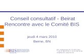 Conseil consultatif - Beirat Rencontre avec le Comité BIS