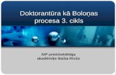 Doktorantūra kā Boloņas procesa 3. cikls