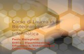 Corso di Laurea in Biotecnologie corso di Informatica