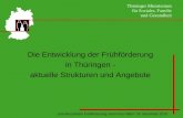 Die Entwicklung der Frühförderung  in Thüringen -   aktuelle Strukturen und Angebote