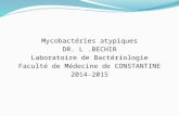 Mycobactéries atypiques DR. L .BECHIR Laboratoire de Bactériologie