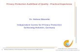 Privacy Protection Audit/Seal of Quality - Practical Experience