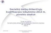 Socialinį  darbą  dirbančiųjų  kvalifikacijos tobulinimo 2013 m. poreikio analizė