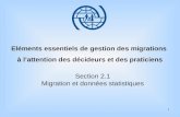 Eléments essentiels de gestion des migrations à l’attention des décideurs et des praticiens