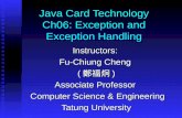 Java Card Technology Ch06: Exception  and Exception Handling