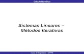 Sistemas Lineares  – M é todos Iterativos