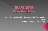STANDARD KUALITI PENDIDIKAN MALAYSIA 2010 PENCERAPAN P&P GURU