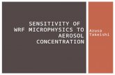 Sensitivity of  WRF microphysics to aerosol concentration