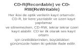 CD-R(Recordable) ve CD-RW(ReWritable)