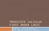 Predicate calculus  First order Logic