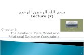 Chapter 5 The Relational Data Model and Relational Database Constraints