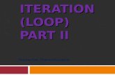 Iteration (Loop) part II