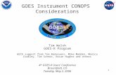 GOES Instrument CONOPS  Considerations