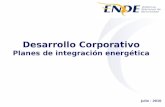 Desarrollo Corporativo Planes de integración energética