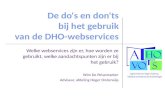 De do's en don'ts bij het gebruik van de DHO-webservices