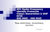 EPC Radio Frequency Identify Protocols Class1 Generation-2 UHF RFID 860 MHZ  –  960 MHZ