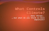 What Controls Climate?