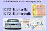 Fachkunde:Kraftfahrzeugtechnik  KFZ-Elektrik     KFZ-Elektronik