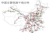 中国主要铁路 干 线 分布