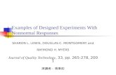 Examples of Designed Experiments With Nonnormal Responses