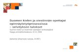 Suomen kielen ja viestinnän opettajat opinnäytetyöprosessissa  – selvityksen tulokset